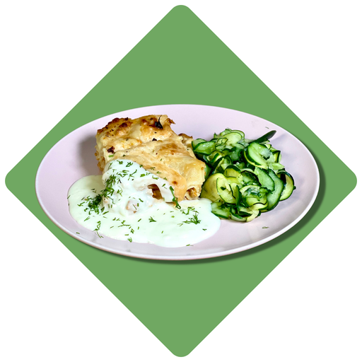 Lazanija su vištiena ir sūriu