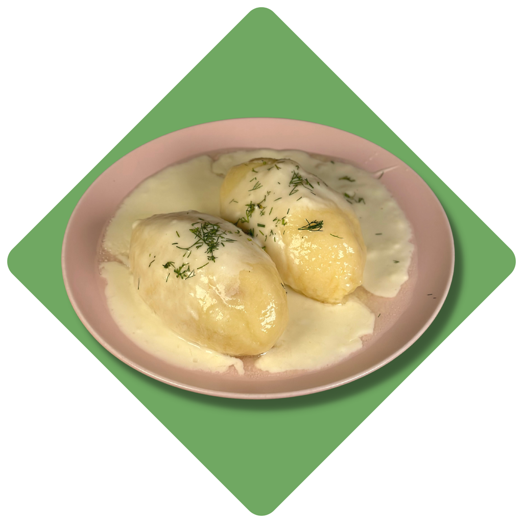 Virtų bulvių cepelinai su kalakutienos mėsa