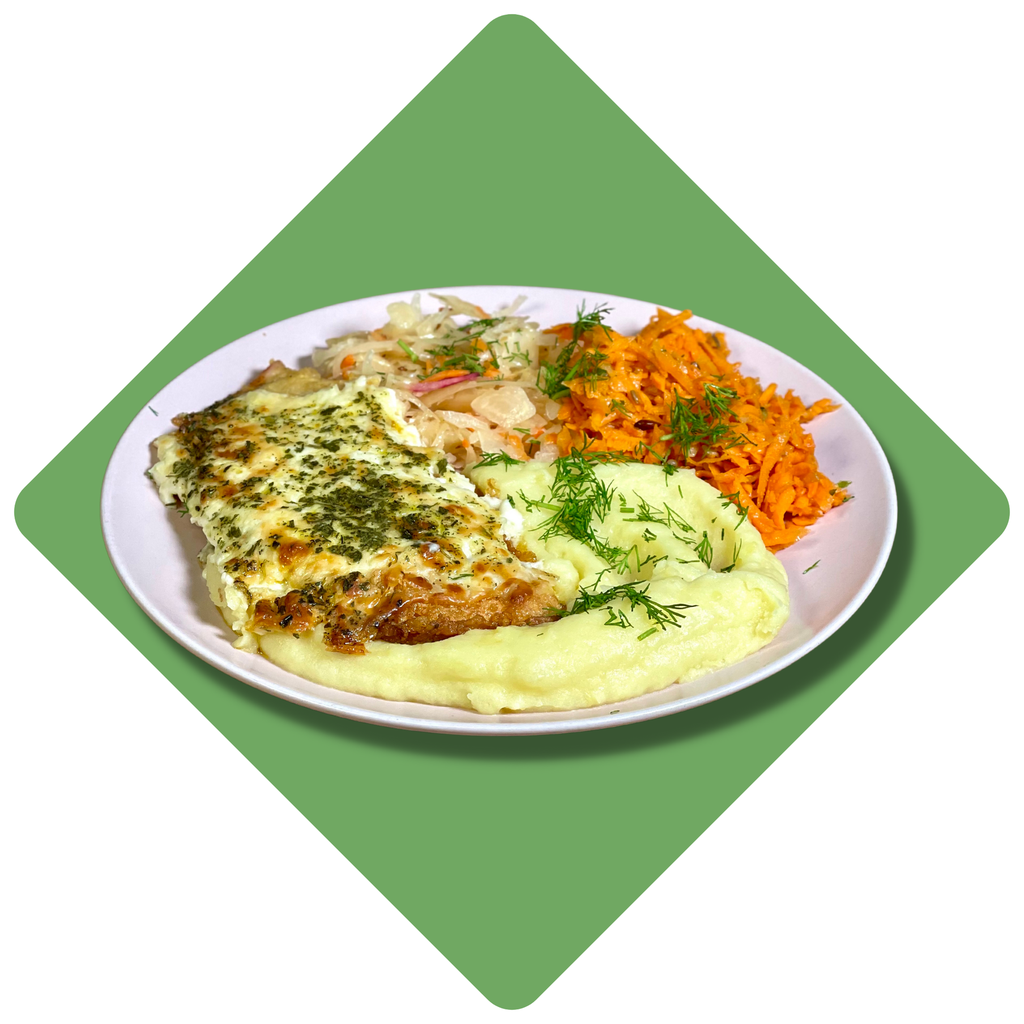 Vištienos kepsnys užkeptas su mocarela sūriu 