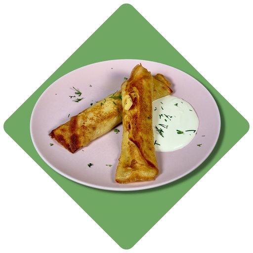 Lietiniai blyneliai su dešrele 